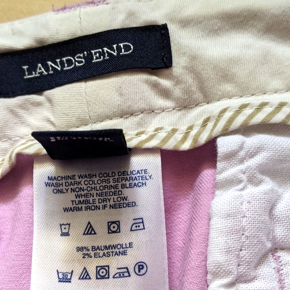 Lands' End Pink Cropped Pants, 6 - Picture 3 of 8